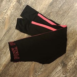 Pink athletic leggings.